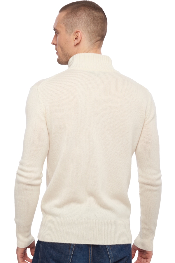 Cashmere men polo style sweaters donovan natural ecru 2xl