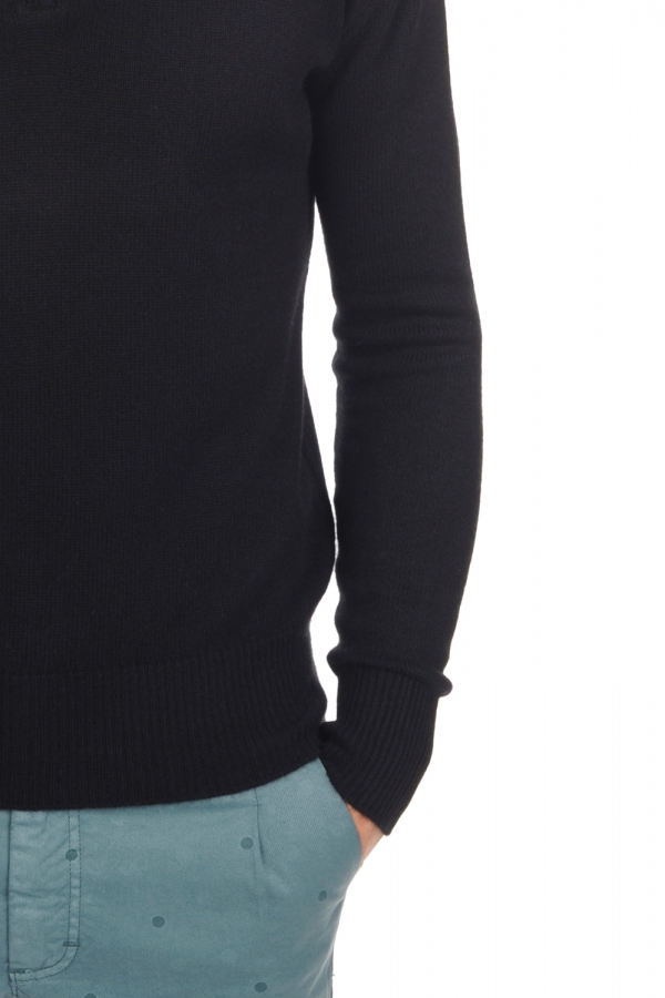 Cashmere men polo style sweaters donovan premium black 4xl
