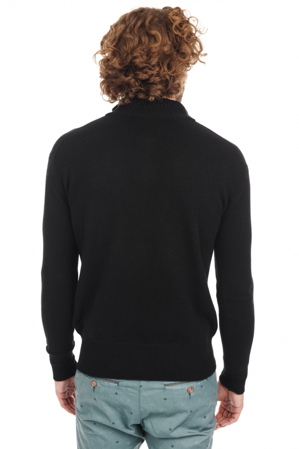 Cashmere men polo style sweaters donovan premium black xl