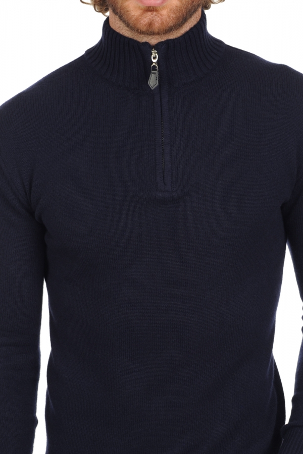 Cashmere men polo style sweaters donovan premium premium navy l