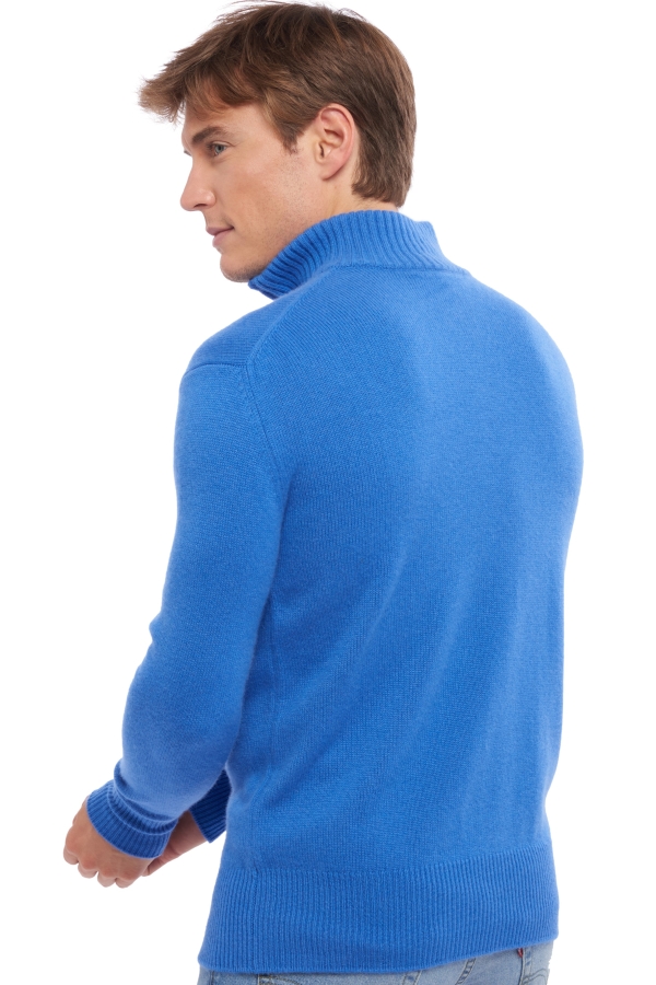 Cashmere men polo style sweaters donovan tetbury blue 2xl