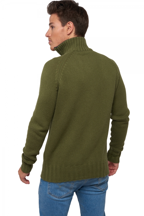 Cashmere men polo style sweaters olivier ivy green dress blue 3xl