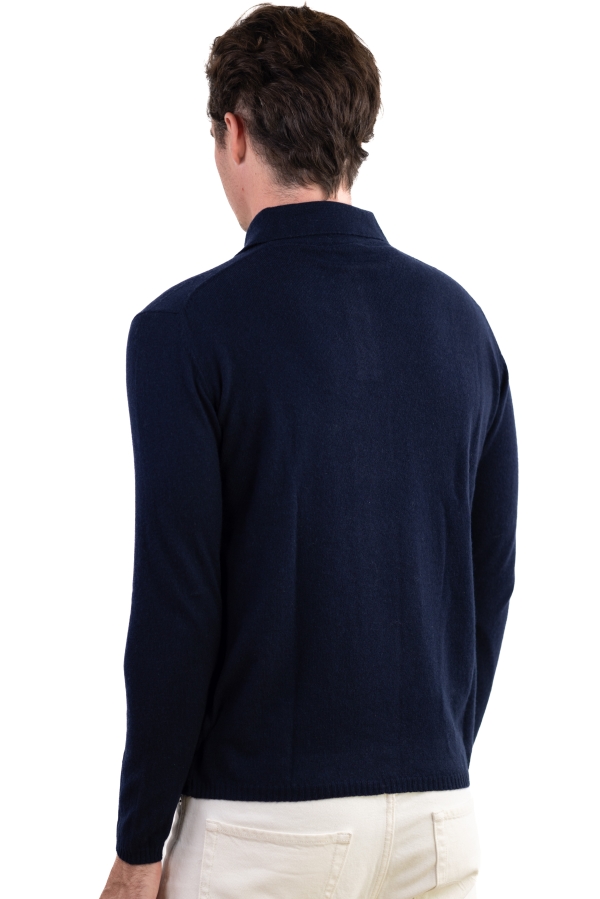 Cashmere men polo style sweaters scott dress blue bayou 2xl