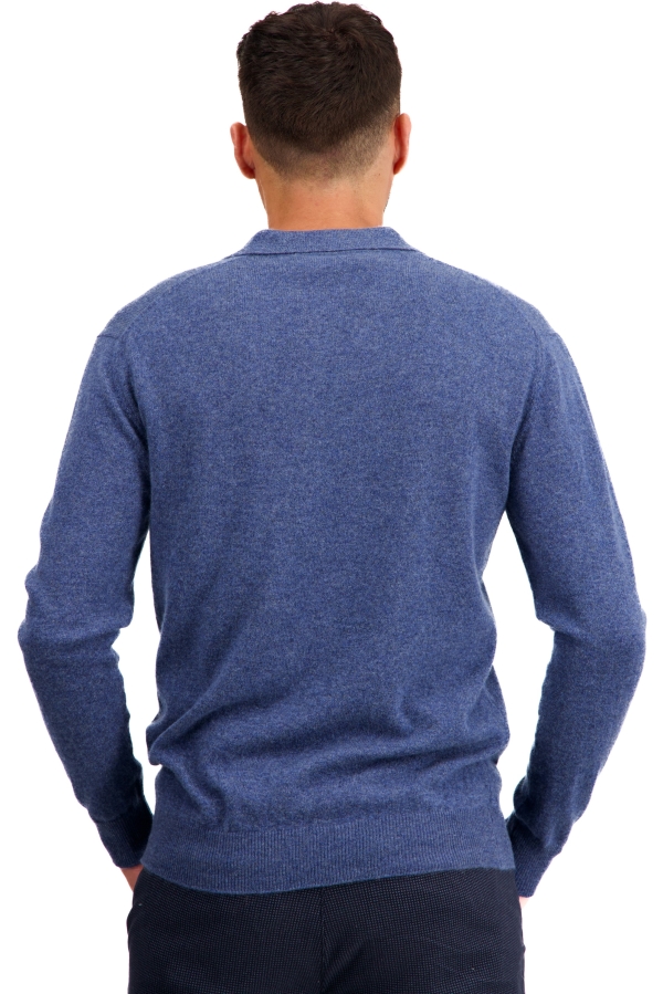 Cashmere men polo style sweaters tarn first nordic blue 2xl