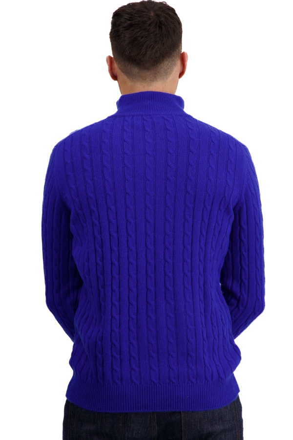 Cashmere men polo style sweaters taurus bleu regata 4xl
