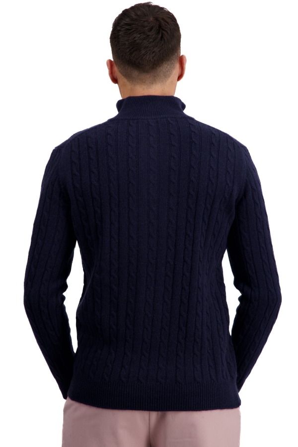 Cashmere men polo style sweaters taurus dress blue s
