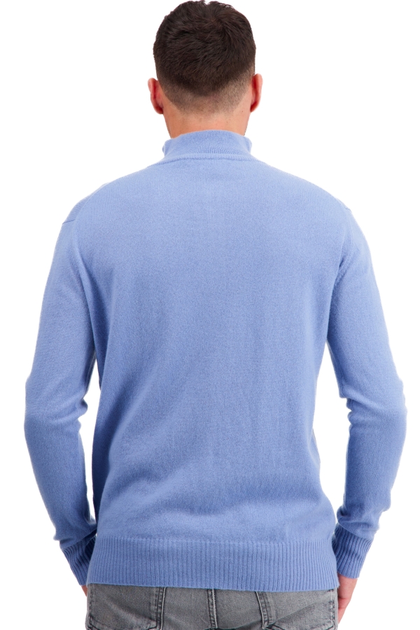 Cashmere men polo style sweaters toulon first light blue 2xl