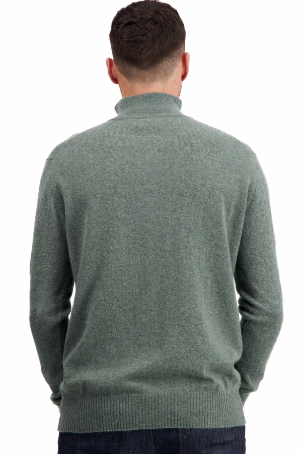 Cashmere men polo style sweaters toulon first military green s