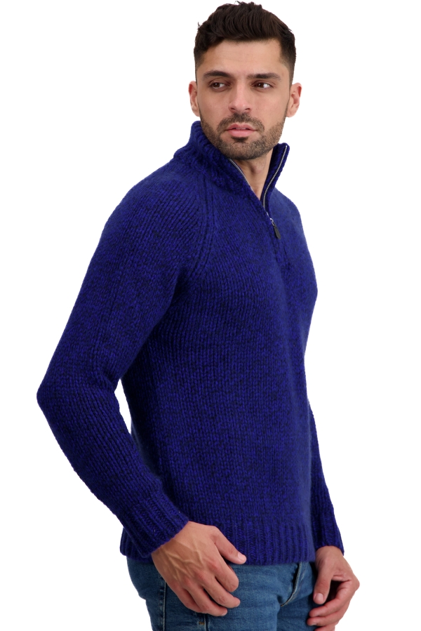 Cashmere men polo style sweaters tripoli dress blue bleu regata xl
