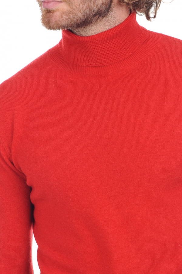 Cashmere men roll neck tarry first ultra red s