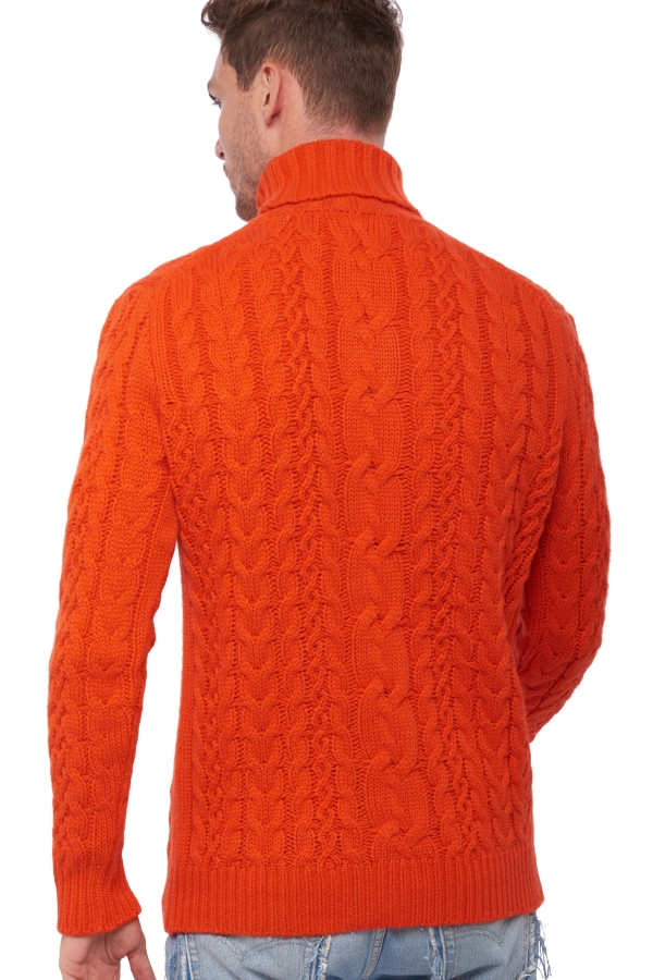 Cashmere men roll neck villepinte bloody orange 2xl