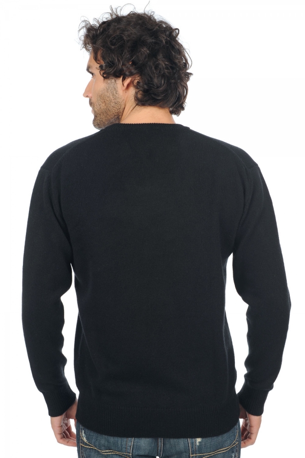 Cashmere men v necks hippolyte 4f premium black 2xl