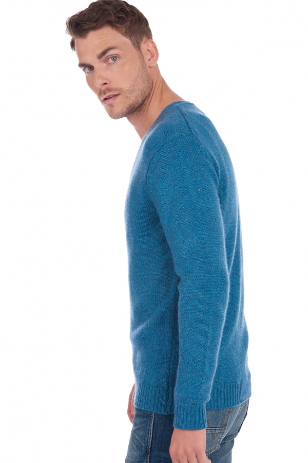 Cashmere men waistcoat sleeveless sweaters aden manor blue l