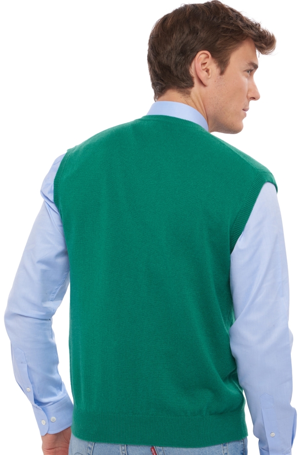 Cashmere men waistcoat sleeveless sweaters balthazar evergreen xs