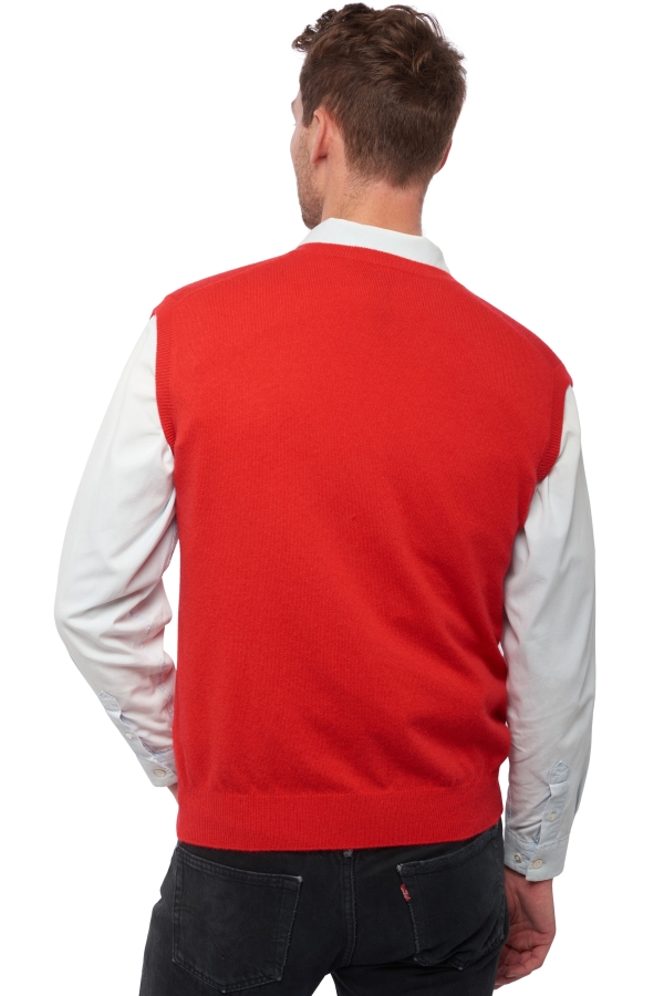 Cashmere men waistcoat sleeveless sweaters balthazar rouge xs
