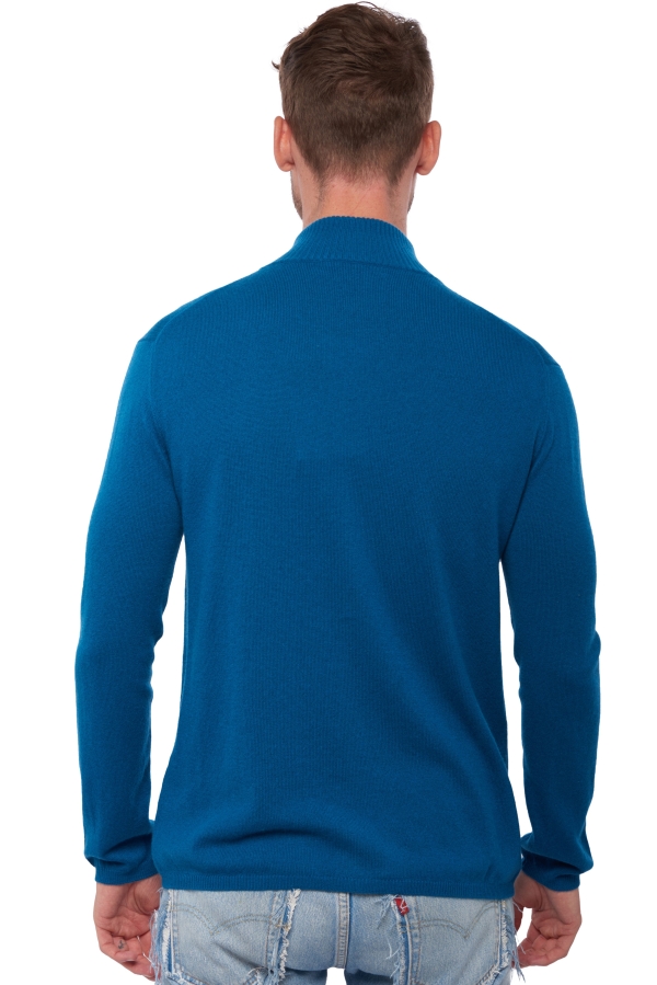 Cashmere men waistcoat sleeveless sweaters elton canard blue 2xl