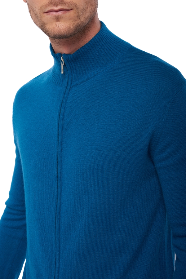 Cashmere men waistcoat sleeveless sweaters elton canard blue l