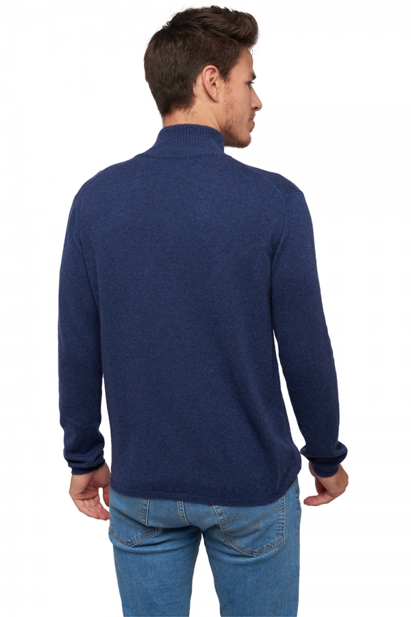 Cashmere men waistcoat sleeveless sweaters elton indigo 4xl