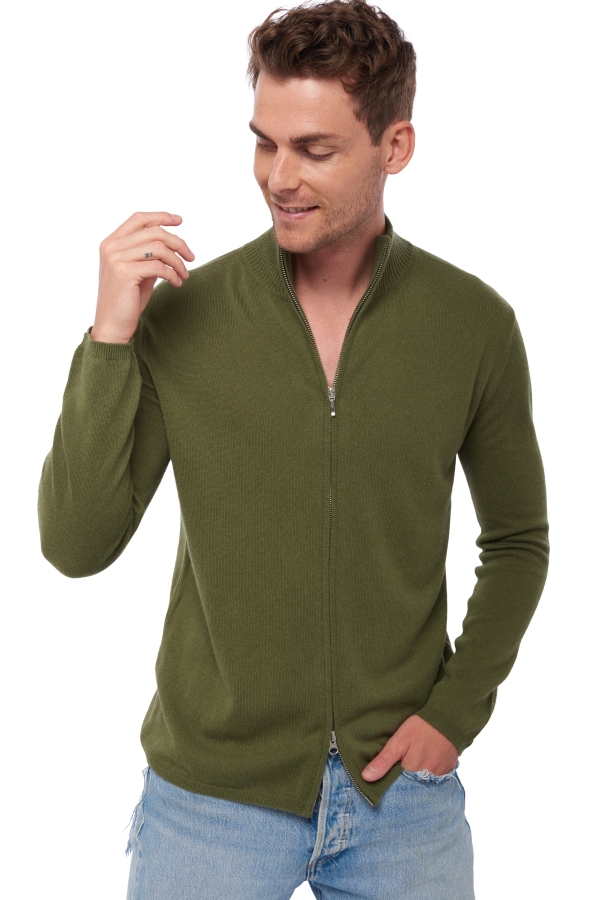 Cashmere men waistcoat sleeveless sweaters elton ivy green 3xl