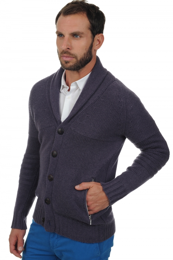 Cashmere men waistcoat sleeveless sweaters harvey purple violet s