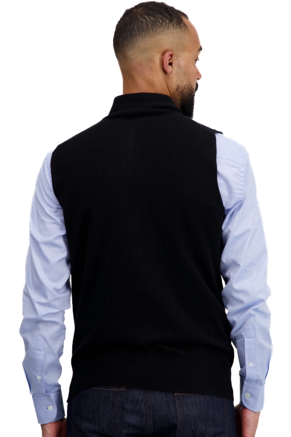 Cashmere men waistcoat sleeveless sweaters texas black 2xl
