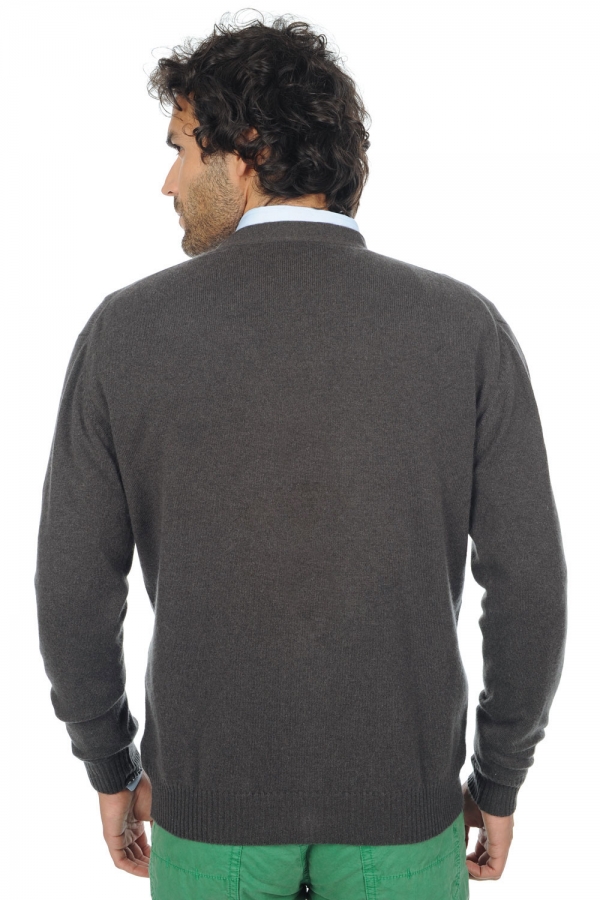 Cashmere men waistcoat sleeveless sweaters yoni matt charcoal 2xl