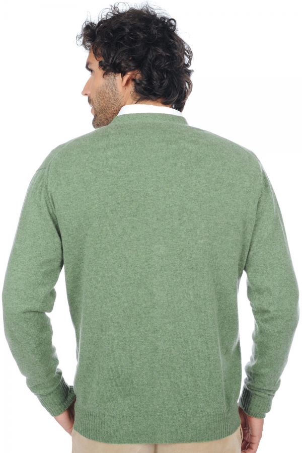 Cashmere men waistcoat sleeveless sweaters yoni olive chine xs
