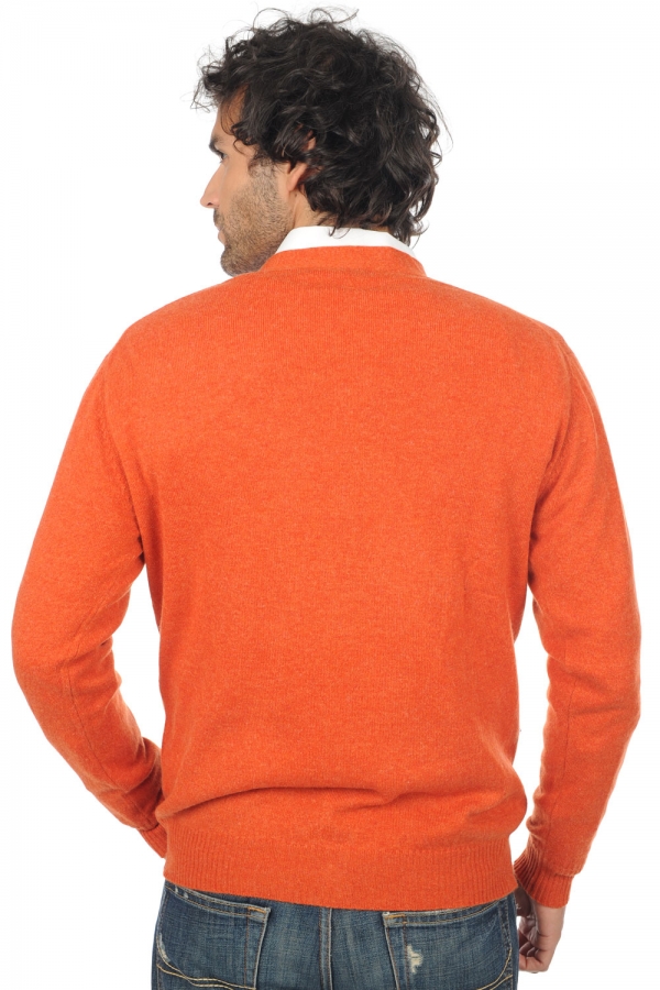 Cashmere men waistcoat sleeveless sweaters yoni paprika 2xl