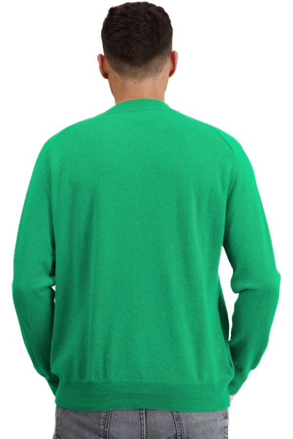 Cashmere men zip hood tajmahal new green m