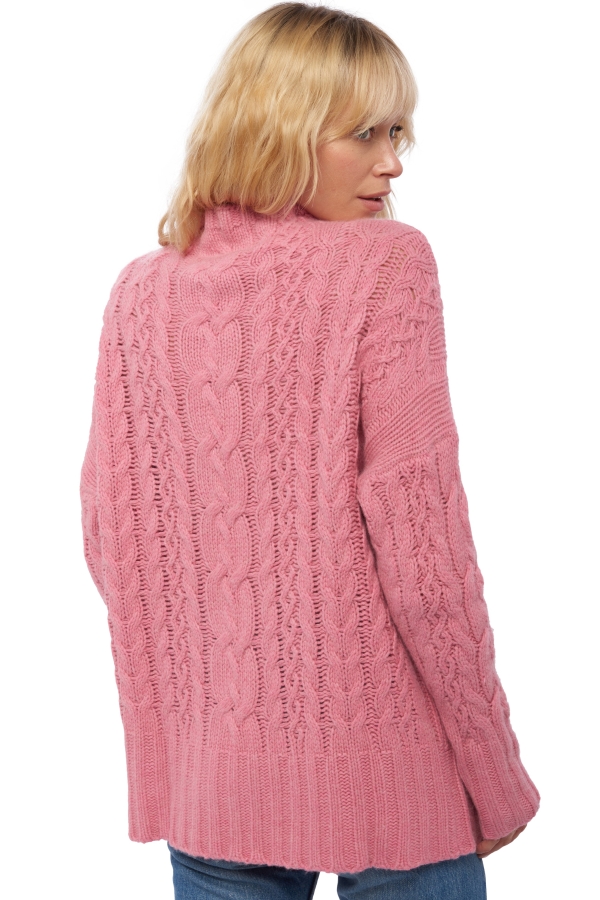 Yak ladies chunky sweater victoria pink xl