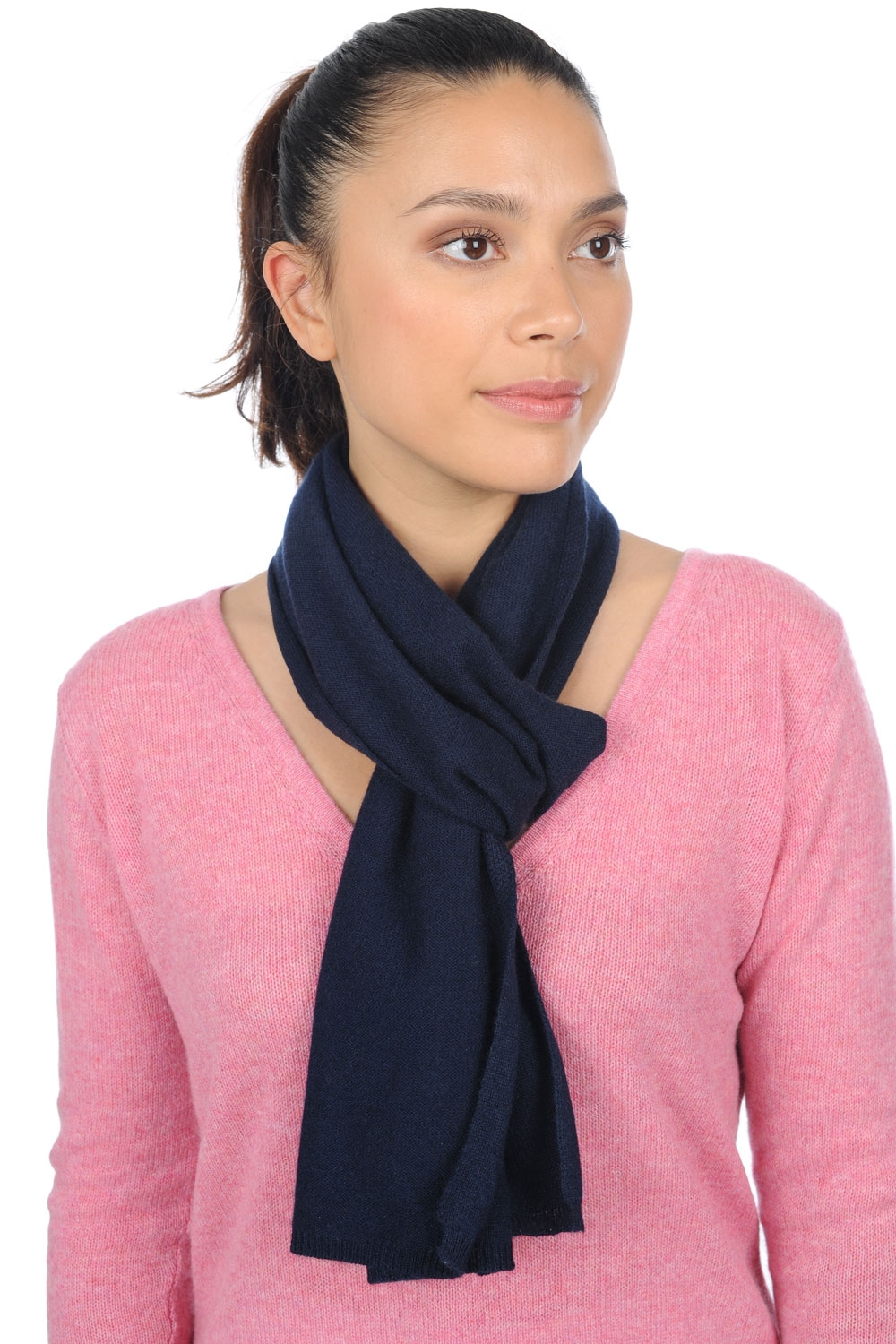  accessories scarves mufflers woolozone navy 160 x 30 cm