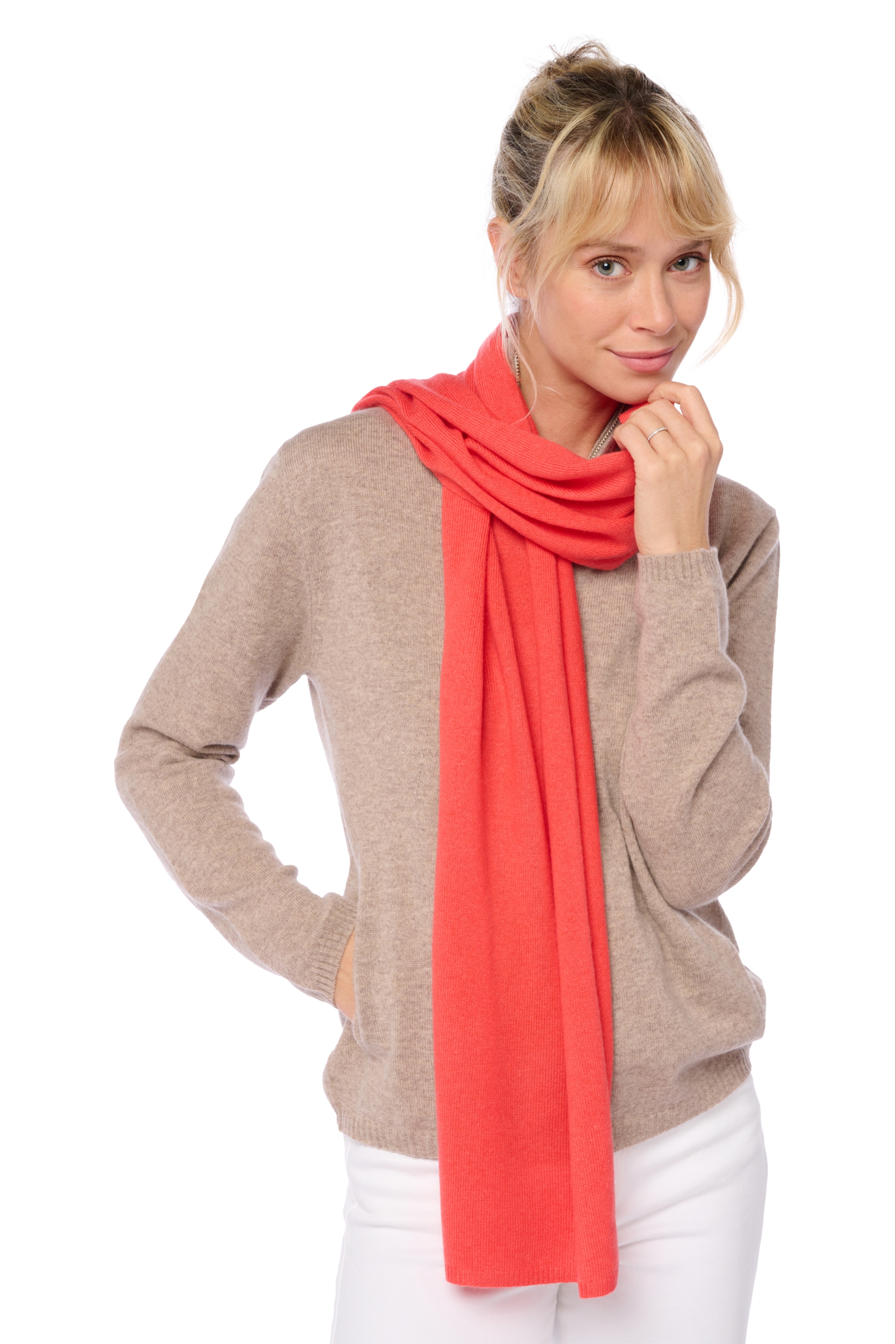  accessories scarves mufflers woolozone tomato 160 x 30 cm
