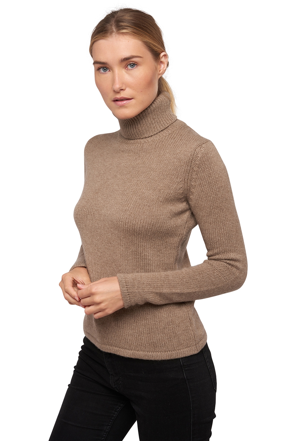  ladies chunky sweater natural aka natural brown s