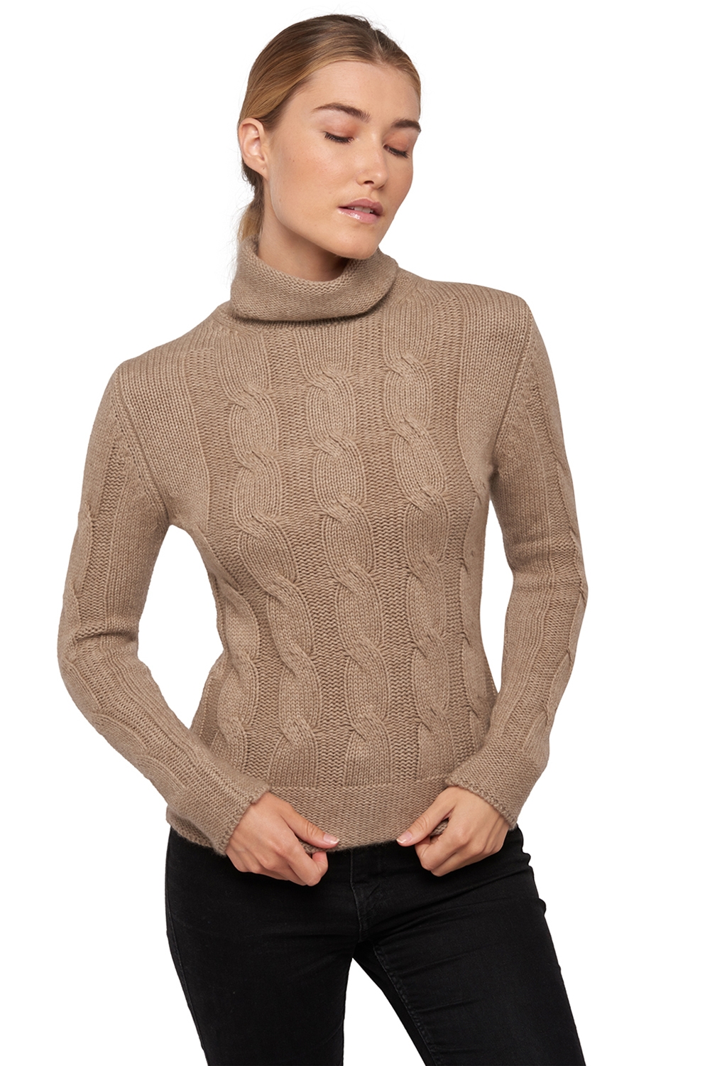  ladies chunky sweater natural blabla natural brown m