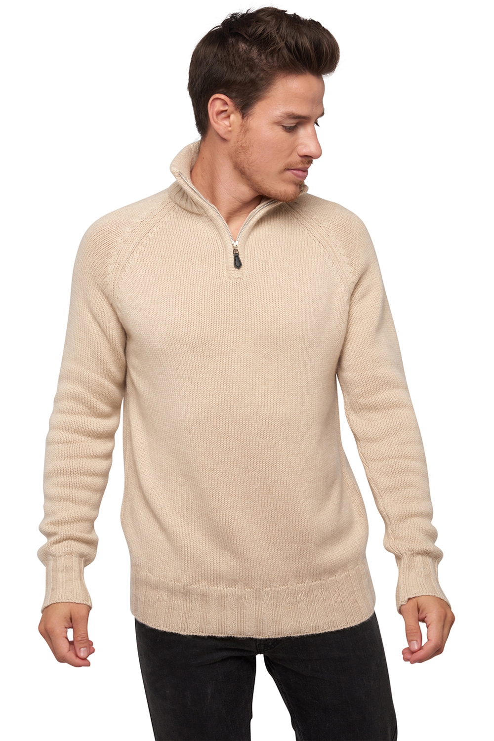  men polo style sweaters natural viero natural beige xl