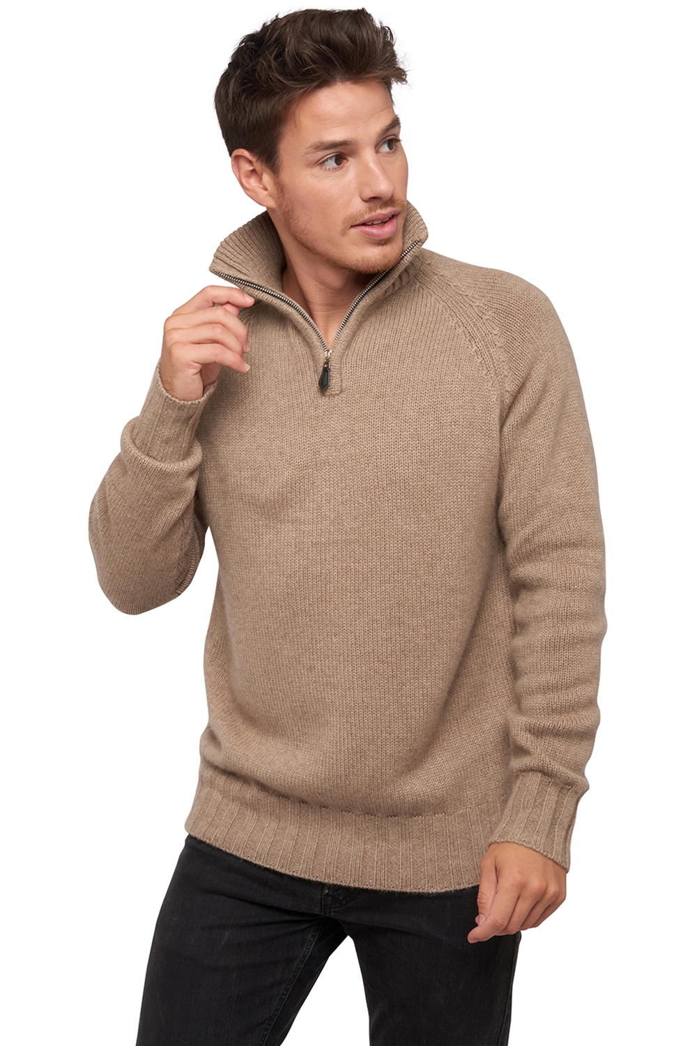  men polo style sweaters natural viero natural stone 3xl