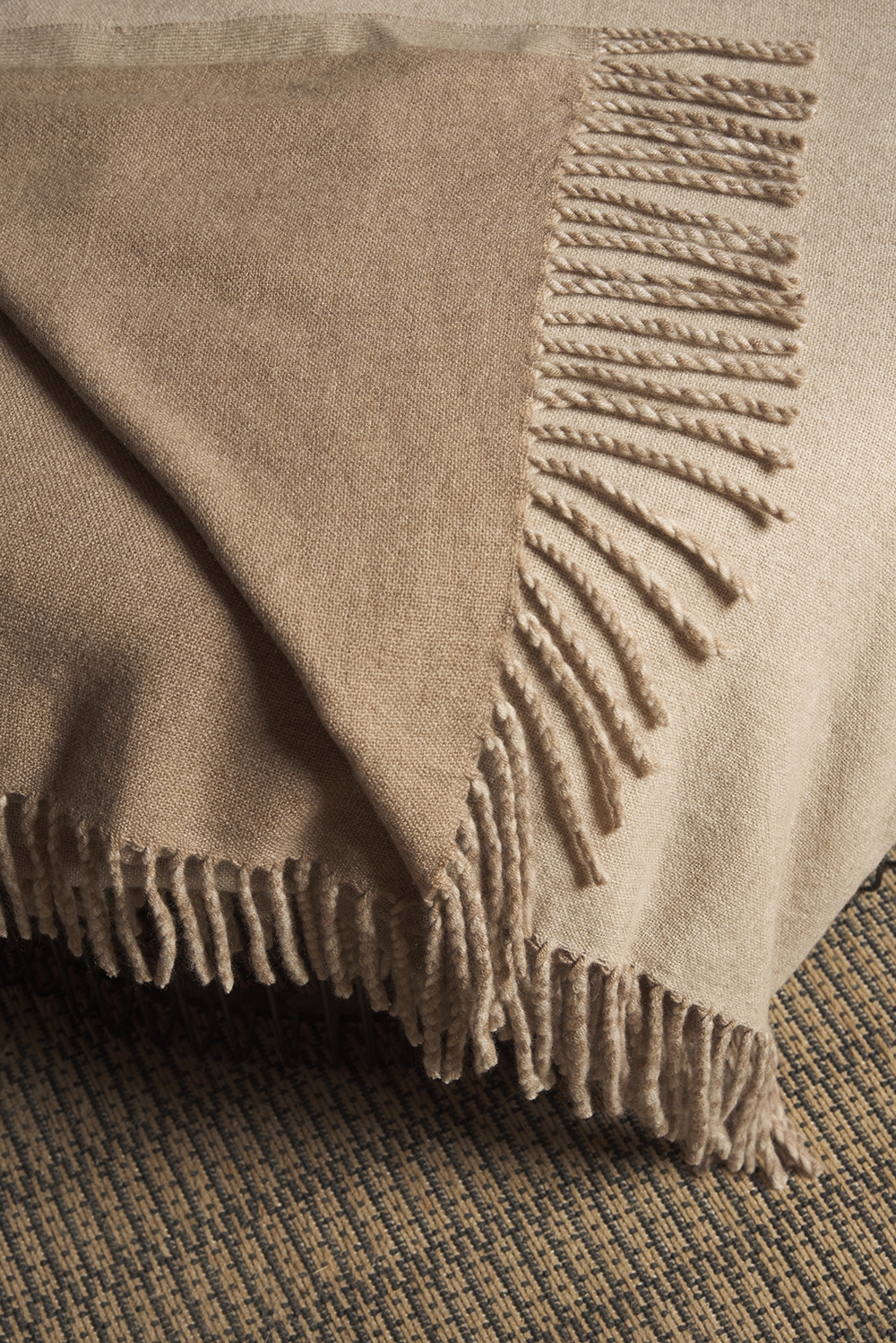 Cashmere accessories blanket amadora 140 x 220 natural brown   natural beige 140 x 220 cm