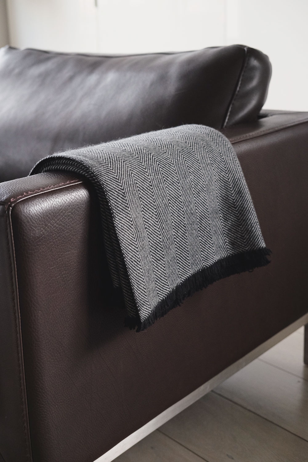 Cashmere accessories blanket erable 130 x 190 black grey marl 130 x 190 cm
