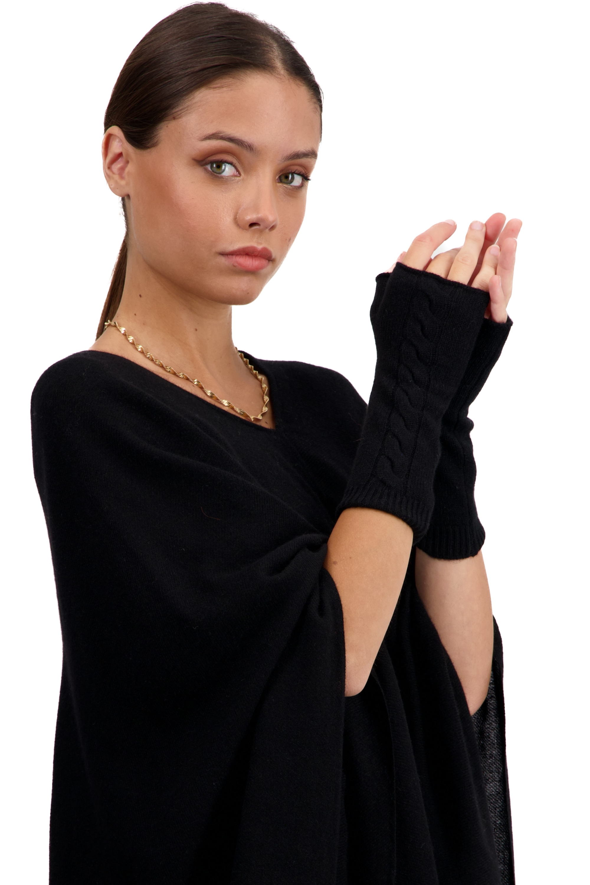 Cashmere accessories exclusive tiktak black one size