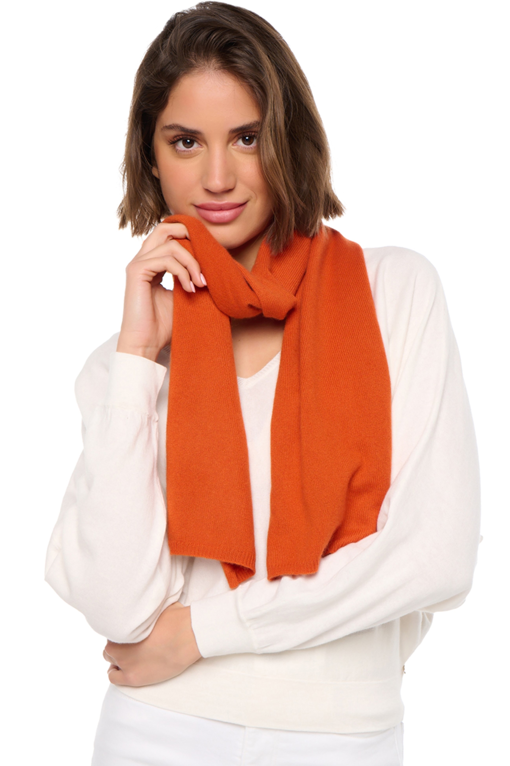 Cashmere accessories scarves mufflers ozone marmelade 160 x 30 cm