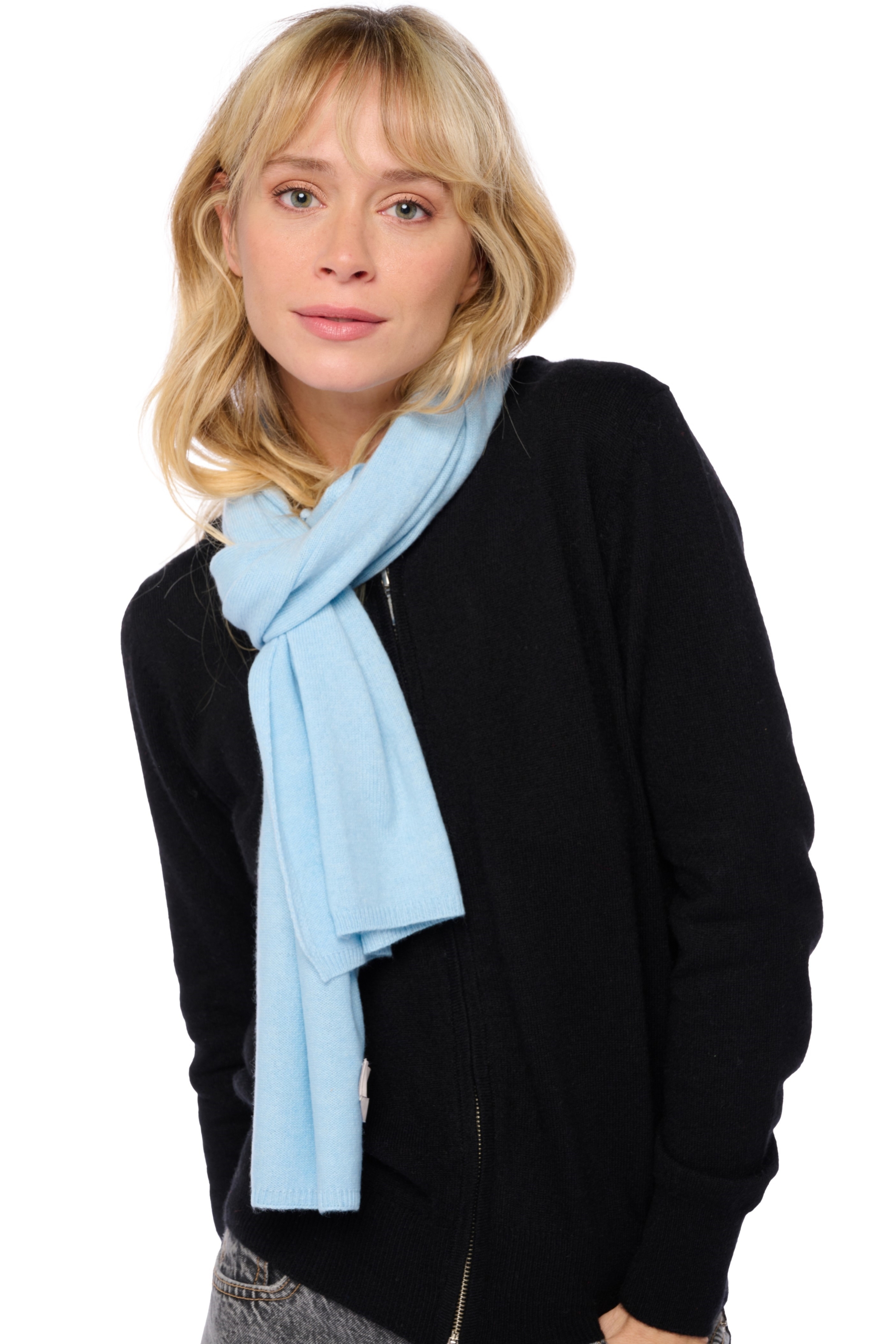 Cashmere accessories scarves mufflers ozone stratosphere 160 x 30 cm