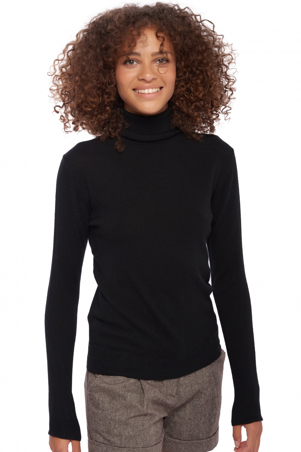 Cashmere ladies basic sweaters at low prices tale first black m