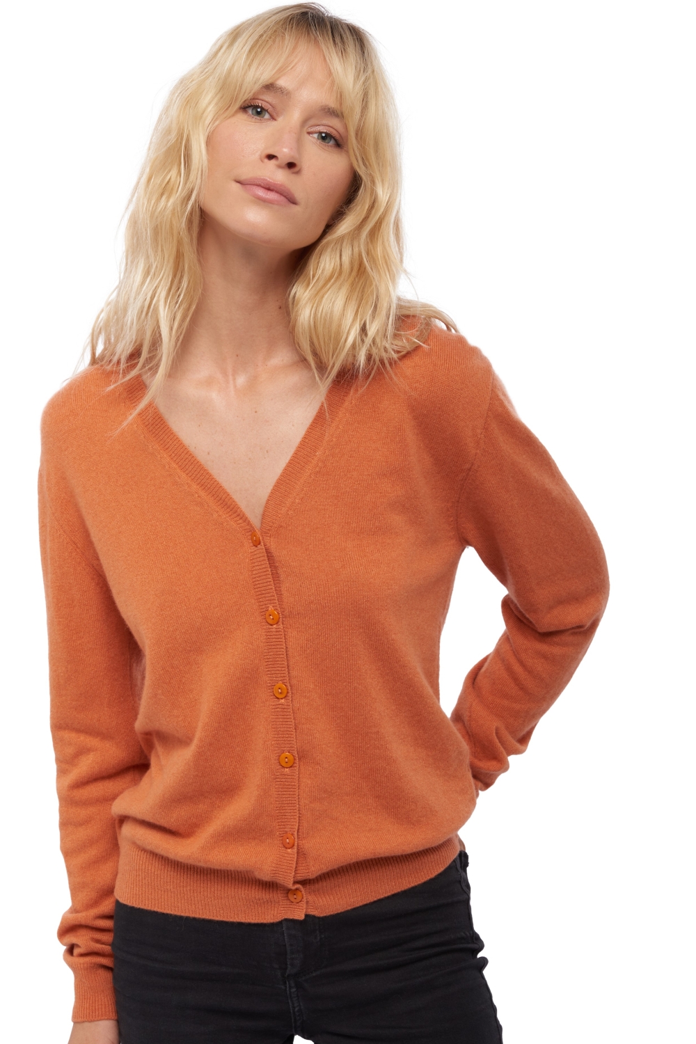 Cashmere ladies basic sweaters at low prices taline first butternut xs