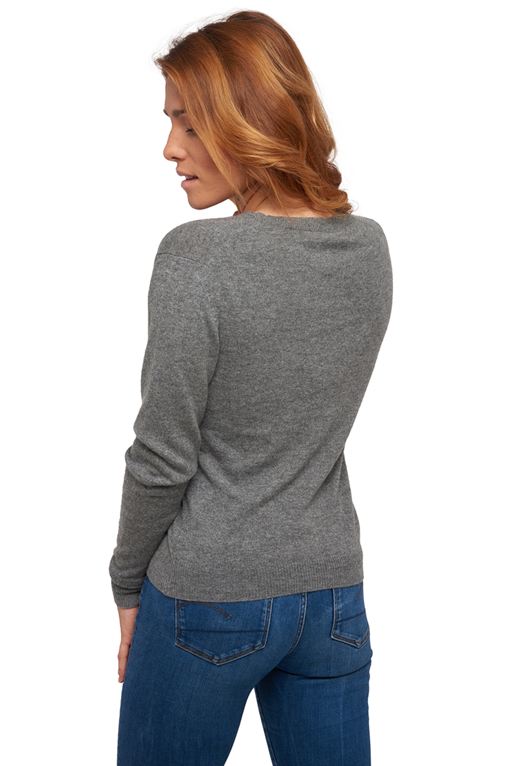 Cashmere ladies basic sweaters at low prices taline first grey marl m