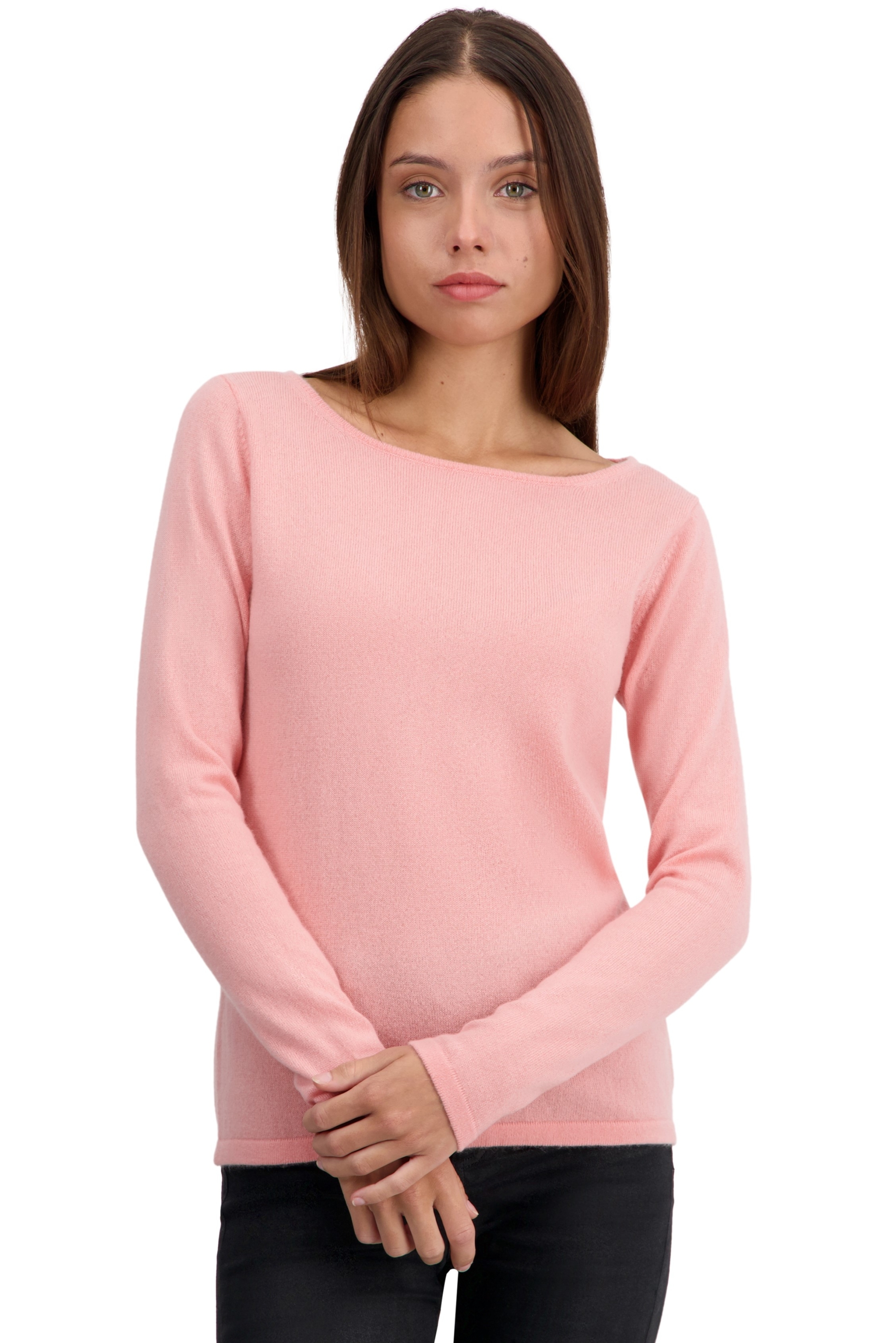 Cashmere ladies basic sweaters at low prices tennessy first tea rose m