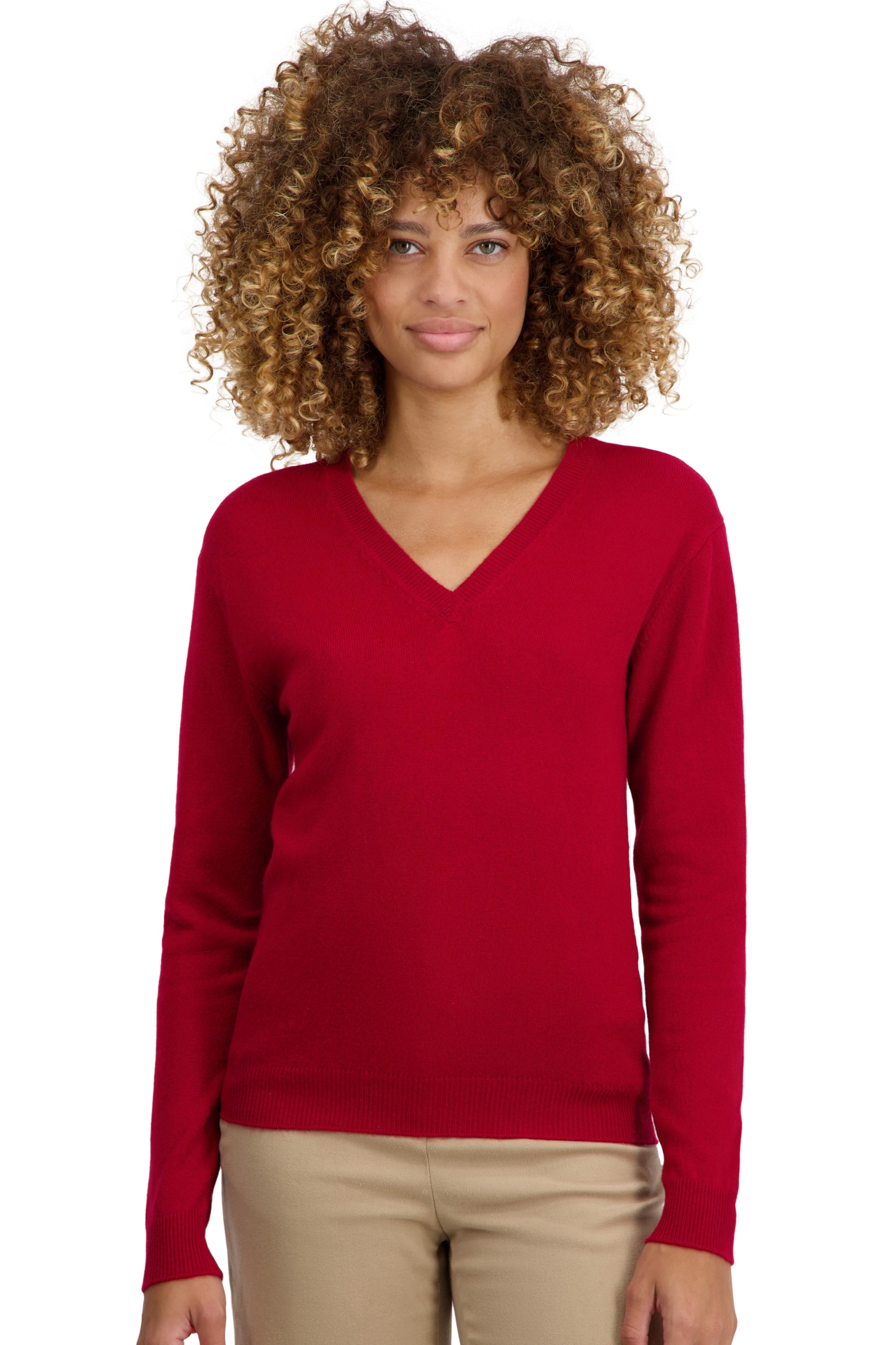 Cashmere ladies basic sweaters at low prices tessa first garnet xl