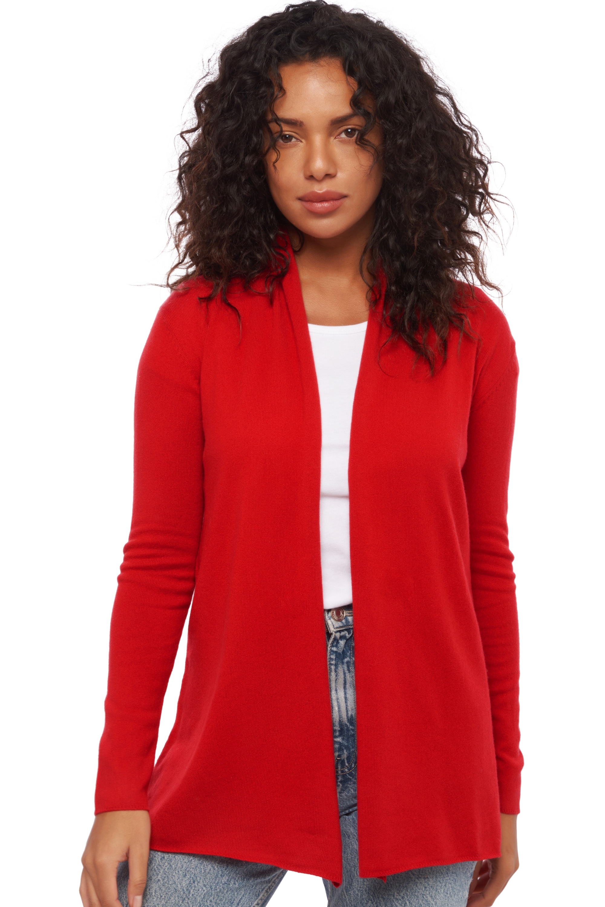 Cashmere ladies cardigans pucci blood red 3xl