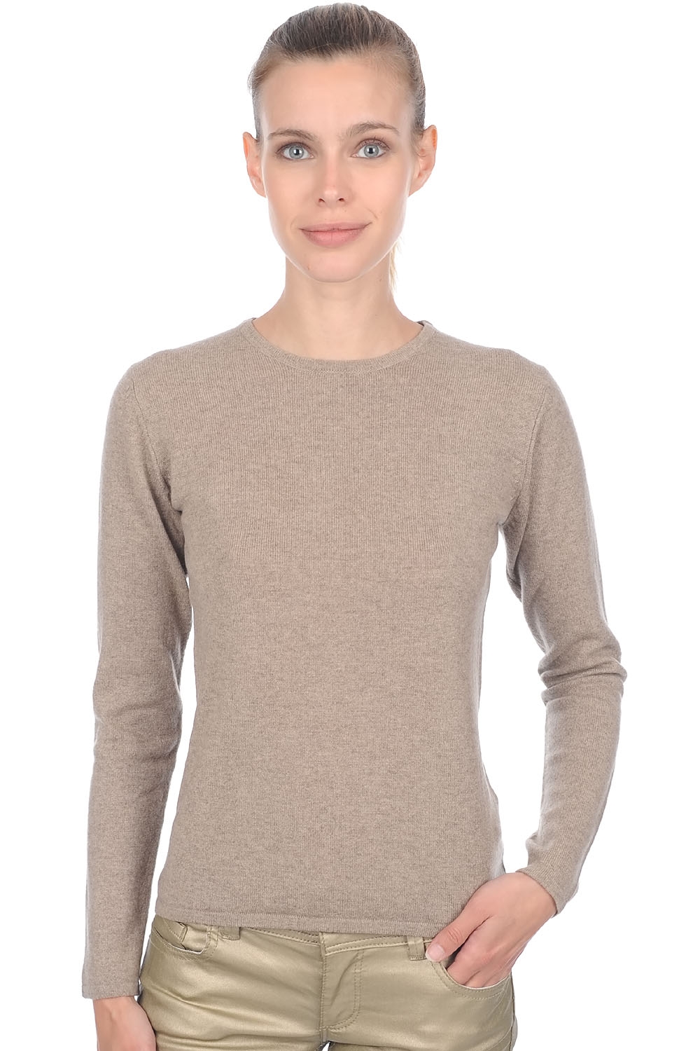 Cashmere ladies premium sweaters line premium dolma natural 2xl