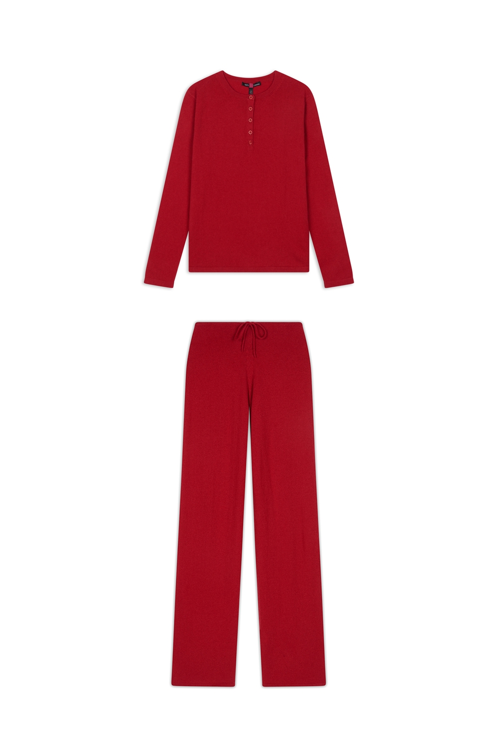 Cashmere ladies pyjamas loan blood red m
