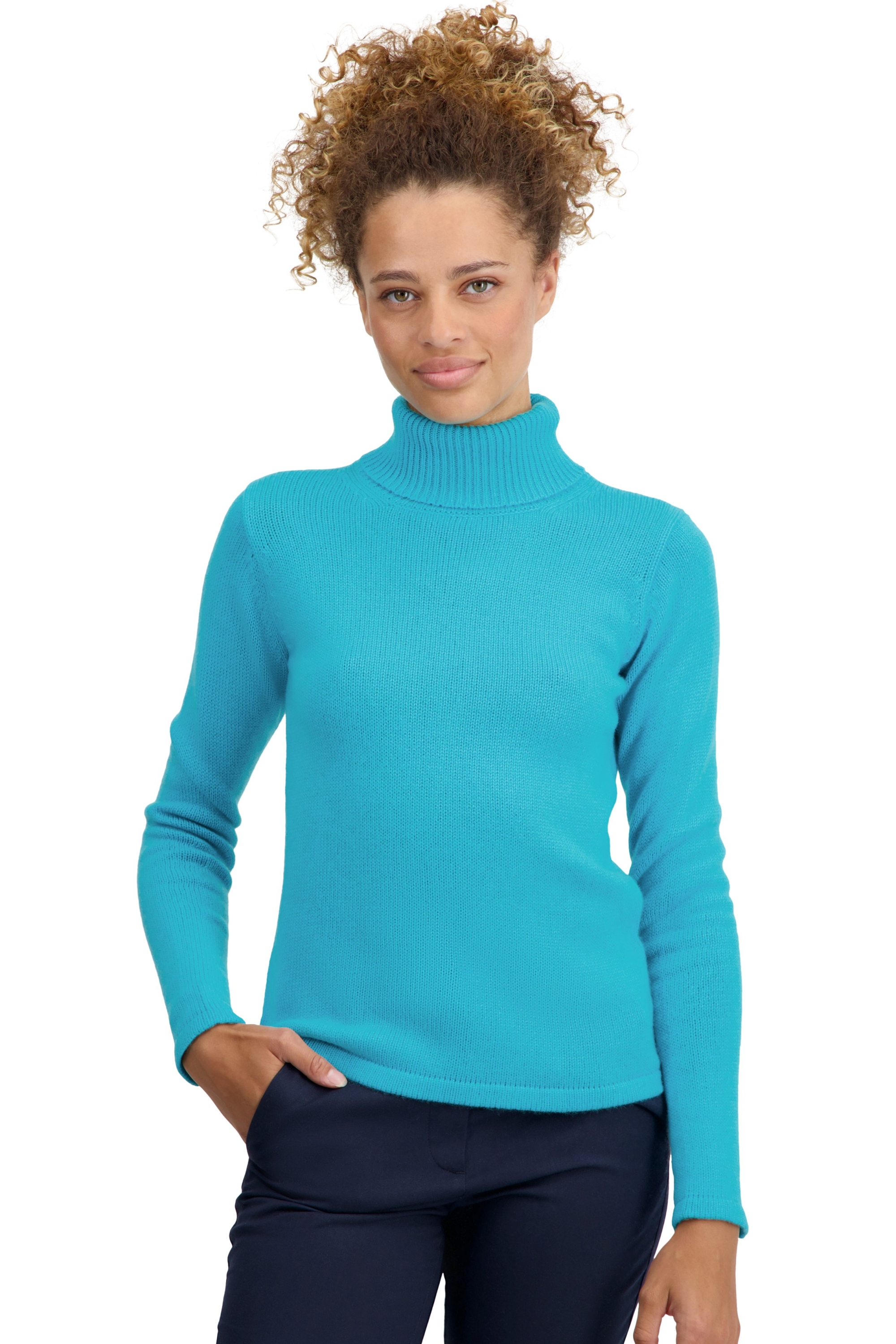Cashmere ladies roll neck taipei first kingfisher xs